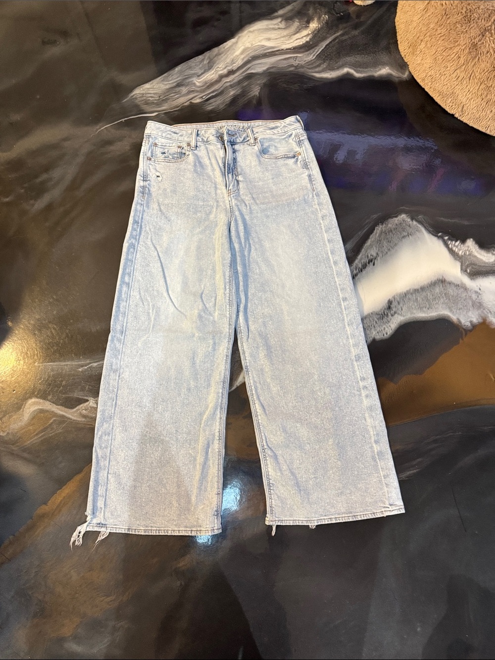 American Eagle Outfitters Light Blue Wide Leg Jeans